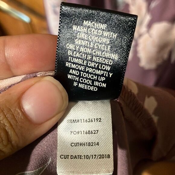 402. Torrid Purple Floral Georgette Babydoll button detail tunic size 2 (2x) - Picture 8 of 12